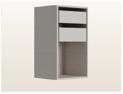 1 Door Unit with 2 Drawers Base