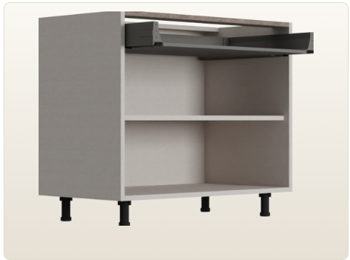 2 Door Unit with 1 Drawer Base