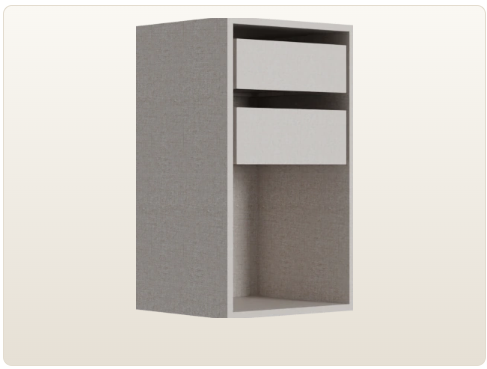 1 Door Unit with 2 Drawers