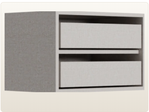 2 Drawer Unit - Vertical
