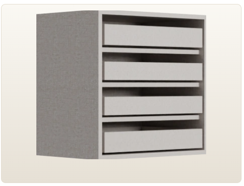 4 Drawer Unit - Vertical