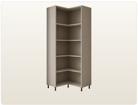 L Corner Wardrobe With Shelves